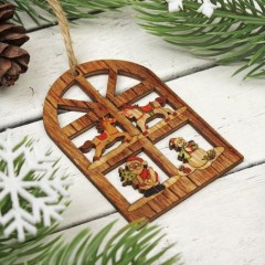 Подвеска новогодняя «Новогоднее окно» - Фото 1