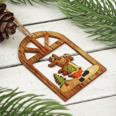 Подвеска новогодняя «Праздничный олень» (2 шт) - Фото 1