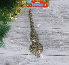 Верхушка на елку «Стеклярус» (4х18 см) - Фото 1