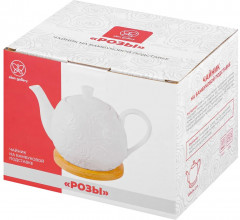 Чайник заварочный на подставке «Розы» - Фото 4