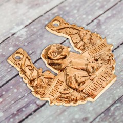 Подкова на открытке  «Удачи, любви, счастья» - Фото 2