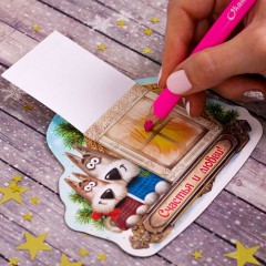 Магнит с блоком для записей «Счастья и любви» - Фото 1