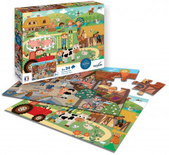 Набор пазлов «Деревня и город» - Фото 1