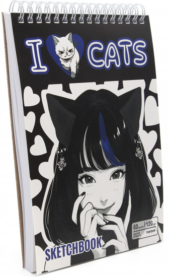 Скетчбук «Аниме I love cats»