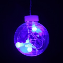 Гирлянда «Бахрома» Ш:2,4 м, В:0,7 м, Н.С. «ШАРИКИ», LED-126-220V, СИНИЙ - Фото 1