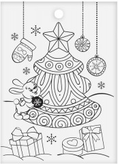 Набор наклеек с раскраской на обороте «Лесные зверята» (11х15,2 см) - Фото 1