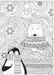 Набор наклеек с раскраской на обороте «Пингвинчики» (11х15,2 см) - Фото 1