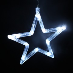 Гирлянда «Бахрома» Ш:2,4 м, В:0,9 м, Н.С. «ЗВЕЗДЫ», LED-138-220V,контр. 8 р, БЕЛЫЙ - Фото 1