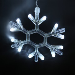 Гирлянда «Бахрома» Ш:2,4 м, В:0,9 м, Н.С. «СНЕЖИНКИ», LED-150-220V,контр. 8 р, БЕЛЫЙ - Фото 1