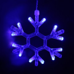 Гирлянда «Бахрома» Ш:2,4 м, В:0,9 м, Н.С. «СНЕЖИНКИ», LED-150-220V,контр. 8 р, СИНИЙ - Фото 1