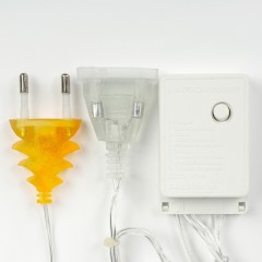 Гирлянда «Занавес» - ЕЖИКИ, УМС вилка, Ш:2 м, В:1,5 м, Н.С. LED-360-220V, 8 р, ТЕПЛО-БЕЛЫЙ - Фото 2