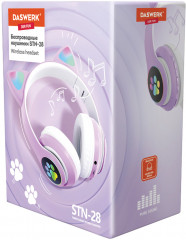 Наушники беспроводные игровые накладные, с ушками - Фото 15