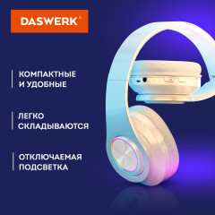 Наушники беспроводные большие светящиеся накладные - Фото 6