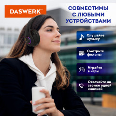Наушники беспроводные большие светящиеся накладные - Фото 9