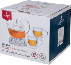 Набор чайник с подставкой для подогрева и кружки - Фото 5