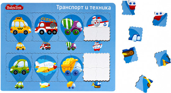 Пазл планшетный «Транспорт и техника»
