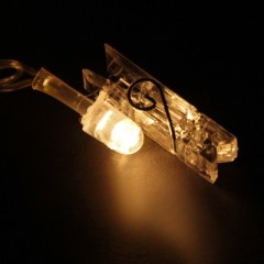 Гирлянда «Метраж» 5 м с насад. - Прищепки, Н.С. LED-20-220V, контр 8р, ТЕПЛО-БЕЛЫЙ - Фото 1