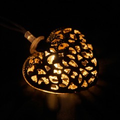 Гирлянда «Метраж» 4 м с насад. - Сердце, 4,5 см Н.С. LED-20-220V, контр 8р, Т-БЕЛЫЙ - Фото 1