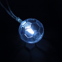 Гирлянда «Метраж» 5 м с насад. - Футбольный мяч, Н.С. LED-20-220V, контр 8р, БЕЛЫЙ - Фото 1