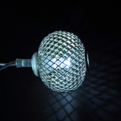 Гирлянда «Метраж» 5 м с насад. - Шарик сетка, 3 см Н.С. LED-20-220V, контр 8р БЕЛЫЙ - Фото 1