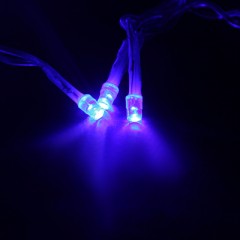 Гирлянда «Бахрома» улич. УМС, Ш:3м, В:0,9 м, Н.С. 3W LED-232-220V, БЕЗ контр. СИНИЙ - Фото 1