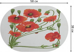 Коврик для сушки посуды «Букет маков» - Фото 2