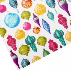 Бумага упаковочная глянцевая «С новым годом», 70х100 см (1 лист) - Фото 1