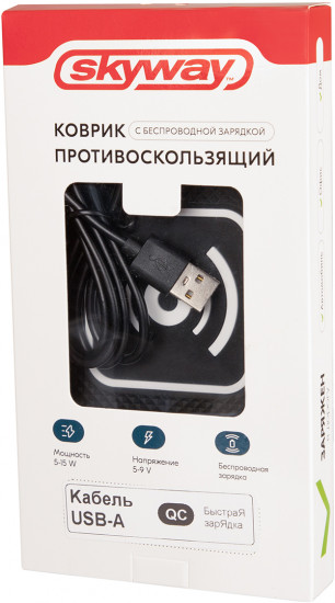 Коврик панели с беспроводной зарядкой C6/USB-A/QC3.0