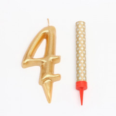 Набор «Свеча для торта с фонтаном. Цифра 4» - Фото 2