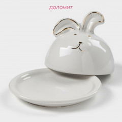 Блюдо с крышкой «Зайка в золотом» - Фото 3