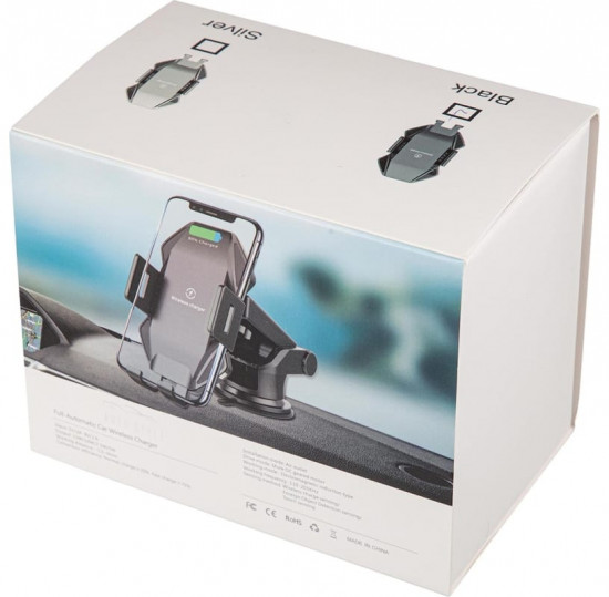 Держатель телефона с беспроводной зарядкой T2 USB-A/QC3.0