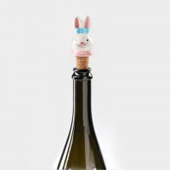 Пробка для бутылки «Зайка с бантиком» - Фото 2