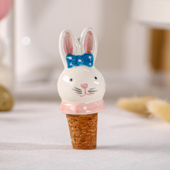 Пробка для бутылки «Зайка с бантиком» - Фото 4