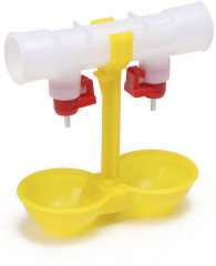 Поилка для птицы ниппельная двойная - Фото 2