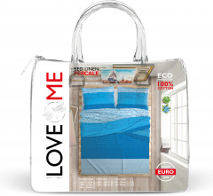 Комплект постельного белья «Love Latter» (арт. 8261/1, 1,5-спальный, перкаль, 2 наволочки 50х70) - Фото 1