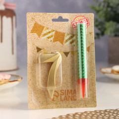 Набор «Свеча для торта с фонтаном. Цифра 7» - Фото 1