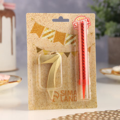 Набор «Свеча для торта с фонтаном. Цифра 7» - Фото 2