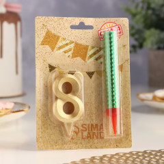Набор «Свеча для торта с фонтаном. Цифра 8» - Фото 3
