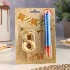 Набор «Свеча для торта с фонтаном. Цифра 8» - Фото 4