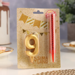 Набор «Свеча для торта с фонтаном. Цифра 9» - Фото 2