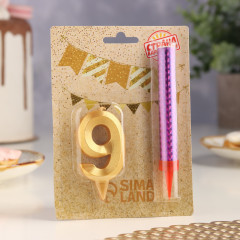 Набор «Свеча для торта с фонтаном. Цифра 9» - Фото 4