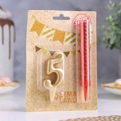 Набор «Свеча для торта с фонтаном. Цифра 5» - Фото 4