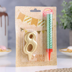 Набор «Свеча для торта с фонтаном. Цифра 8» - Фото 2