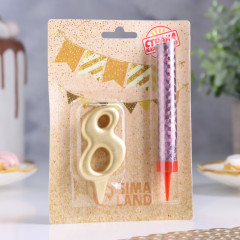 Набор «Свеча для торта с фонтаном. Цифра 8» - Фото 4