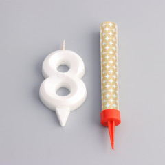 Набор «Свеча для торта с фонтаном. Цифра 8» - Фото 1