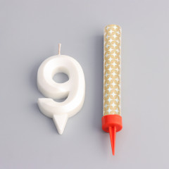 Набор «Свеча для торта с фонтаном. Цифра 9» - Фото 1