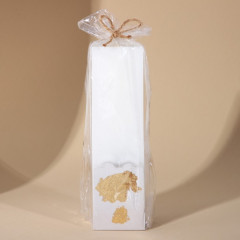 Свеча интерьерная с бетоном (поталь) - Фото 1