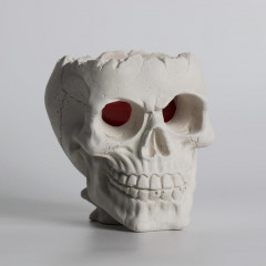 Свеча фигурная в бетоне «Плачущий череп» - Фото 3