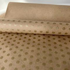 Бумага упаковочная «Золотой горох на крафте» - Фото 2