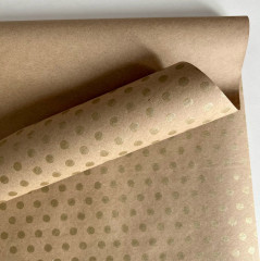 Бумага упаковочная «Золотой горох на крафте» - Фото 1